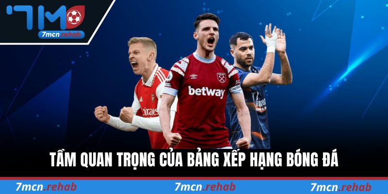 Tầm quan trọng của bảng xếp hạng bóng đá khi soi kèo tại 7M